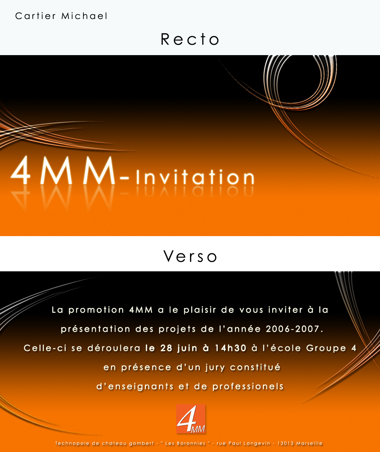 Carton invitation 4MM